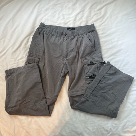 Gray cargo short and pants with multi pockets - Picture 1 of 8